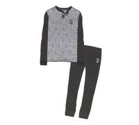 Pigiama Adulto manica lunga cotone FC Juventus Ufficiale dis. Logo Grigio