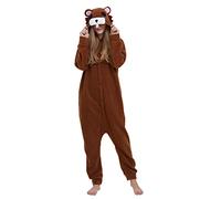Pigiama Animali Cosplay Uomo Donna Adulti Costume Tuta Halloween Carnevale Bear S