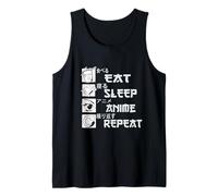 Pigiama Anime 18+ Otaku Relax Cosplay Mangia Sonno Ripeti Canotta