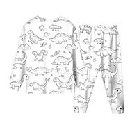 Pigiama Bambina 12 Anni - Set di Pigiami da Colorare Dipinti A Mano Fai da Te per Bambin con Cui Giocare E da Indossare (White 8-9 Years)