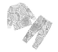 Pigiama Bambina 2 Anni - Set di Pigiami da Dipinti A Mano Fai da Te per Bambin con Cui Giocare E da Indossare (White 2-3 Years)