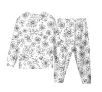 Pigiama Bambina 5 Anni - Set di Pigiami da Colorare Dipinti A Mano Fai da Te per Bambin con Cui Giocare E da Indossare (White 3-4 Years)