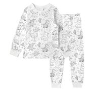 Pigiama Bambina 6 Anni - Set di Pigiami da Colorare Dipinti A Mano Fai da Te per Bambin con Cui Giocare E da Indossare (White 7-8 Years)