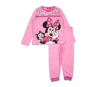 Pigiama Bambina Bimba Disney Minnie In Puro Cotone Leggero Manica Lunga