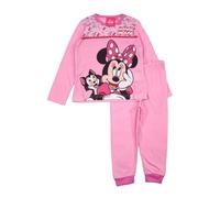 Pigiama Bambina Bimba Disney Minnie In Puro Cotone Leggero Manica Lunga
