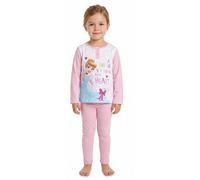 Pigiama Bambina Cenerentola Disney SABOR 100% Cotone Lungo Mezza Stagione Rosa
