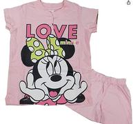Pigiama Bambina Corto Mezza Manica in Puro Cotone Minnie Disney Art. 2804