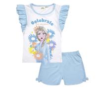Pigiama bambina Disney Frozen t-shirt e pantalone corto estivo in cotone 6794