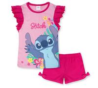 Pigiama Bambina Disney Lilo e Stitch in Cotone Leggero corto con volant 7083