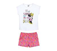 Pigiama bambina Disney Minnie completo t-shirt e pantaloncino estivo cotone 4070