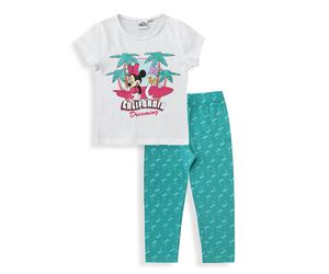 Pigiama bambina Disney Minnie Mouse pantalone lungo in cotone con glitter 6033