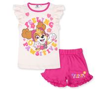 Pigiama Bambina Disney Paw Patrol in Cotone Leggero corto con volant 7084