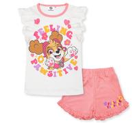 Pigiama Bambina Disney Paw Patrol in Cotone Leggero corto con volant 7084
