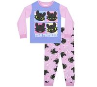 Pigiama Bambina Dragon Trainer, Pigiami Ragazza Sdentato, Pigiama Bambine Drago, Viola 12-13 Anni