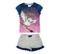 Pigiama bambina Harry Potter completo t-shirt e pantaloncino estivo cotone 5198