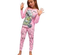 Pigiama Bambina Lungo in Caldo Cotone Stitch 2675 (Rosa Chiaro, 4/5 Anni)