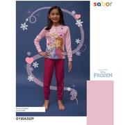 Pigiama bambina lungo in cotone invernale FROZEN 3529