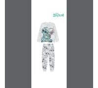 Pigiama bambina lungo in cotone invernale STITCH 2675