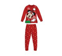 Pigiama Bambina Natale Minnie manica lunga 100%cotone Cartoon
