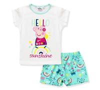 Pigiama bambina Peppa Pig maglia e pantalone corto estivo in cotone 6181