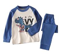 Pigiama Bambino 1 Anno - da Notte A Maniche Lunghe con Personaggio Caldo E Morbido Coordinato per Fratelli 6 Mesi E 8 Anni Quotidiano (Blue 4-5 Years)