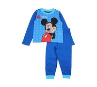 Pigiama Bambino Bimbo Disney Mickey Mouse In Cotone Leggero Manica Lunga