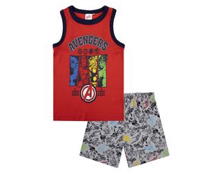 Pigiama bambino Marvel Avengers canotta e pantalone corto estivo cotone 6777