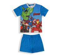 Pigiama bambino Marvel Avengers maglia e pantalone corto estivo in cotone 6090