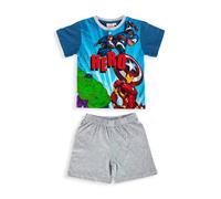 Pigiama bambino Marvel Avengers t-shirt e pantaloncino in cotone stampato 5197