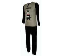 Pigiama bambino ragazzo cotone interlock manica lunga serafino sleepwear CRAZY F