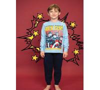 Pigiama bambino serafino lungo in cotone interlock MV40G7404 AVENGER CARTOON