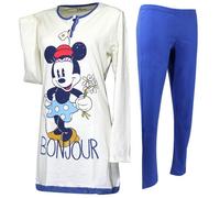 Pigiama Bimba Ragazza Disney Cotone Jersey Maxi Maglia Panna 22896