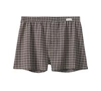 Pigiama Boxer da Uomo a Quadri, Pantaloncini da Notte Sciolti e Traspiranti, Pantaloni Leggeri e Comodi, Pigiama in Cotone Estivo, Grigio, XL