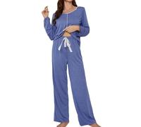 Pigiama Caldo Cotone Donna,Pigiama da Donna Pigiama da Donna Plus Size Pigiama da Ragazza Grassa Pigiama da Casa alla Moda