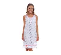 Pigiama camicia da notte DONNA 100% cotone manica corta MARISTELLA estivo primav