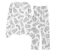 Pigiama colorato per bambini Set di pigiama natalizio per ragazzi ragazze fai da te dipinto a mano pigiami da colorare natalizio 2 pezzi abbigliamento da casa autunno inverno camicie a maniche lunghe