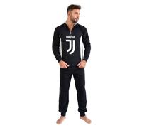 Pigiama completo lungo Juventus fc calcio Nero Uomo caldo cotone