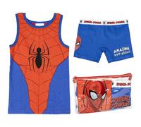 CERDÁ LIFE'S LITTLE MOMENTS Pigiama con Bavaglino Spiderman - Blu, Rosso e Bianco - Taglia 4 Anni - Set di Pigiami con Custodia Interna - 100% Cotone 145 g/m² - Prodotto Originale Disegnato in Spagna