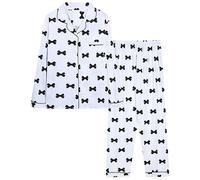 Pigiama con bottoni per le donne Plus Size Womens Nightwear Pigiama Set Camicia a maniche lunghe con colletto Classico Plaid Pigiama Set Carino Stampa Coniglio Abbigliamento per la casa Allentato