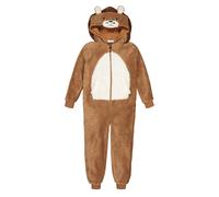 Pigiama con cappuccio leone in pile Marrone 14 anni - 162 cm