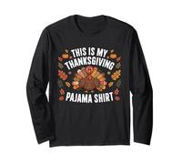 Pigiama con Scritta This Is My Thanksgiving Fun, per Bambini, Uomini, Donne Maglia a Manica