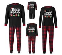 Pigiama Coordinato Famiglia Natalizi Pigiami per Tutta La Famiglia Natalizi Comodo Pigiama Camicia E Pantaloni Lunghi Indumenti da Notte Natale Abbinato Coppia per La papà Mamma Bambini Neonato