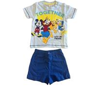 Disney Pigiama Corto Amici di Mikey Mouse Topolino Cotone 9077 (Azzurro, 18 Mesi)