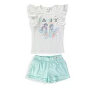 Pigiama corto bambina Disney Frozen completo t-shirt e pantaloncino cotone 5360