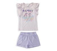 Pigiama corto bambina Disney Frozen completo t-shirt e pantaloncino cotone 5360