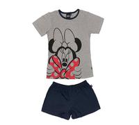 Pigiama corto bambina Disney Minnie Mouse completo t-shirt e shorts cotone 3986