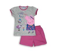 Pigiama corto bambina Peppa Pig completo t-shirt e pantaloncino in cotone 3983