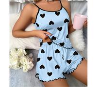 Pigiama corto da donna HE-30568 - Blu / L KP30568