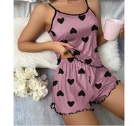 Pigiama corto da donna HE-30572 - Rosa / M KP30572