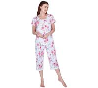 Pigiama Corto Da Donna La Marquise Floreale 'Rosa Rosa' Manica Corta